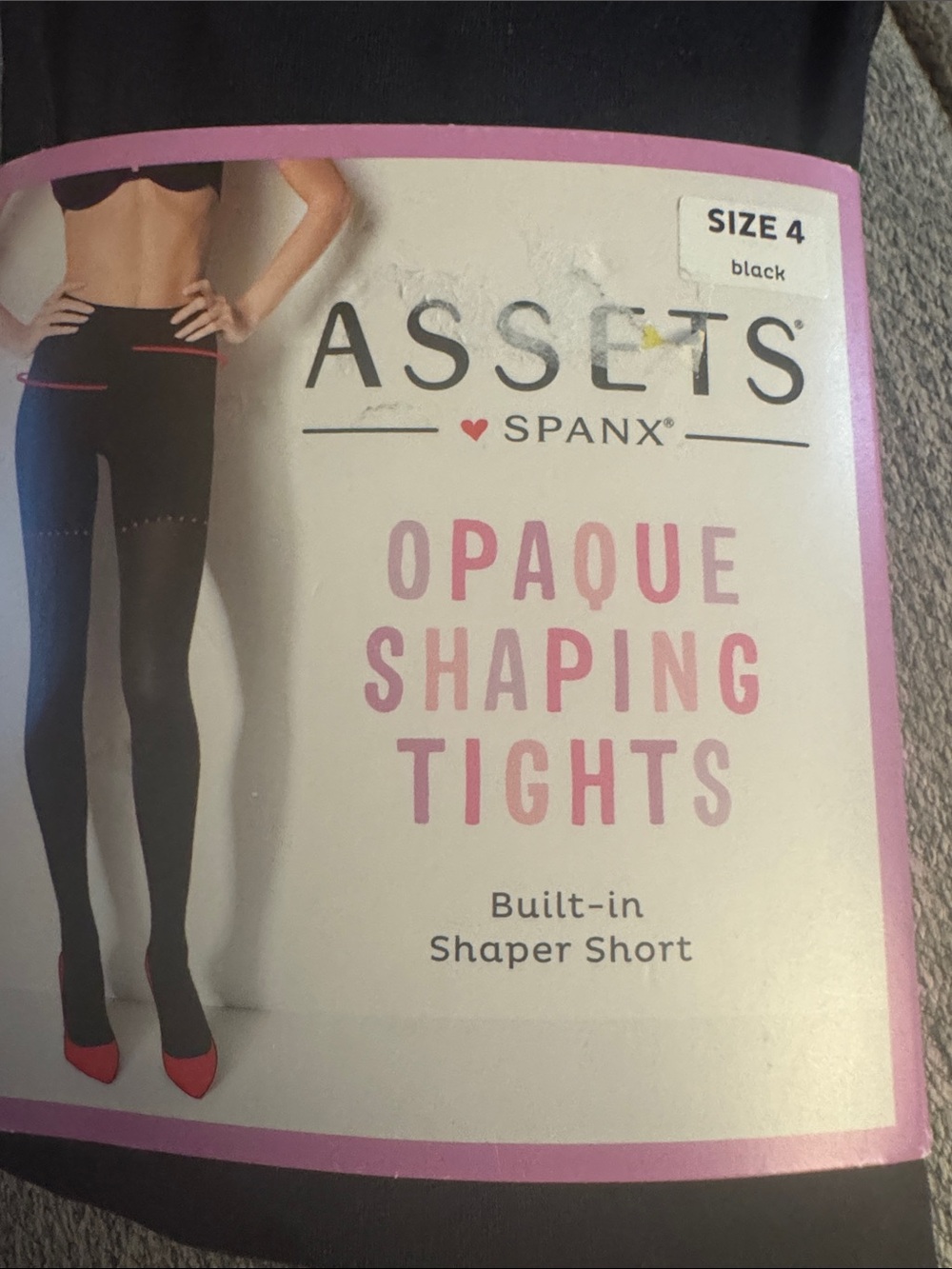 Assets By Spanx Black Opaque Shaping Tights